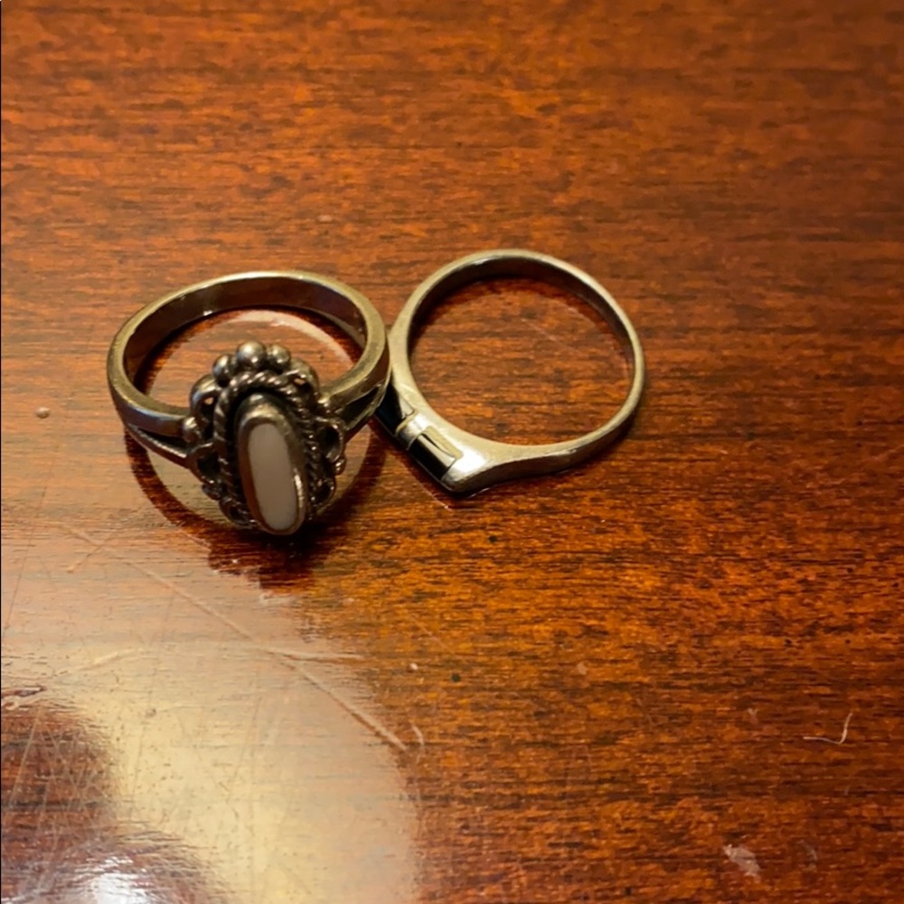 Sterling silver rings - size 6